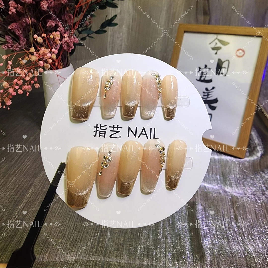 A025【爱神】纯手工穿戴甲爆闪优雅气质简约甜美ins风送盒子
