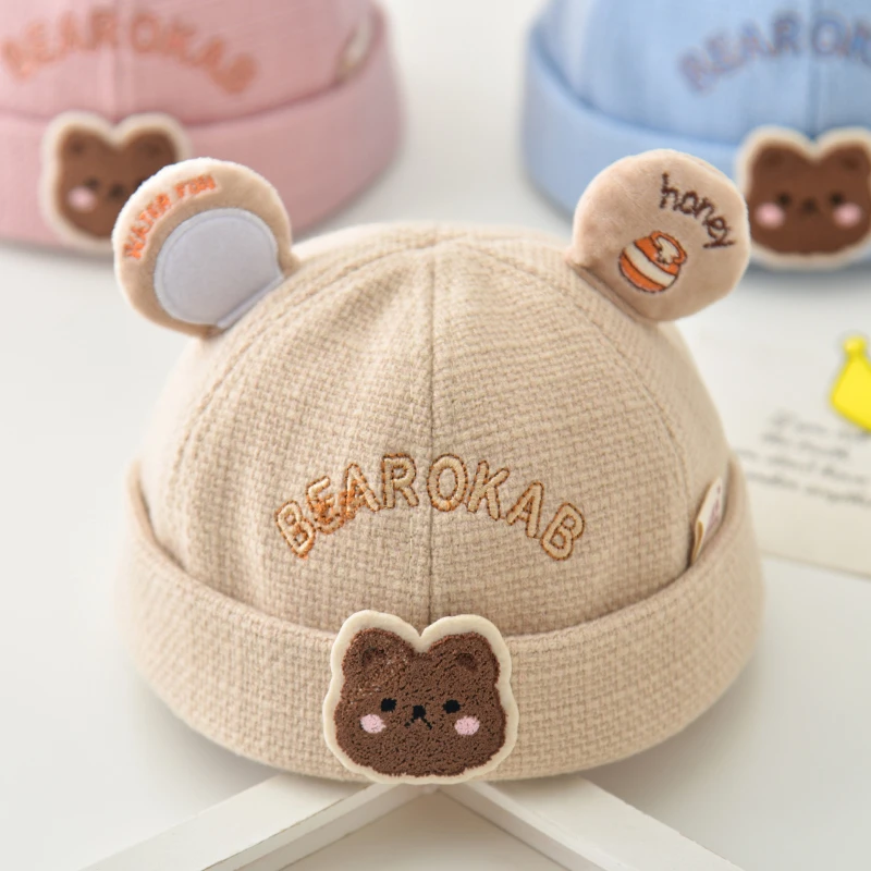 婴儿帽子春秋季新生宝宝地主帽冬季婴幼儿可爱超萌男童女童海盗帽