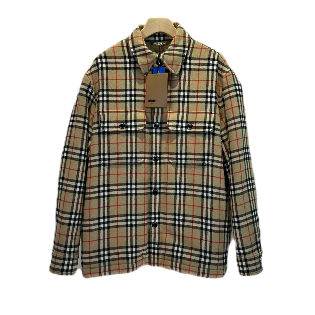 Burberry爆款格纹羊羔毛夹克/L码/全新
