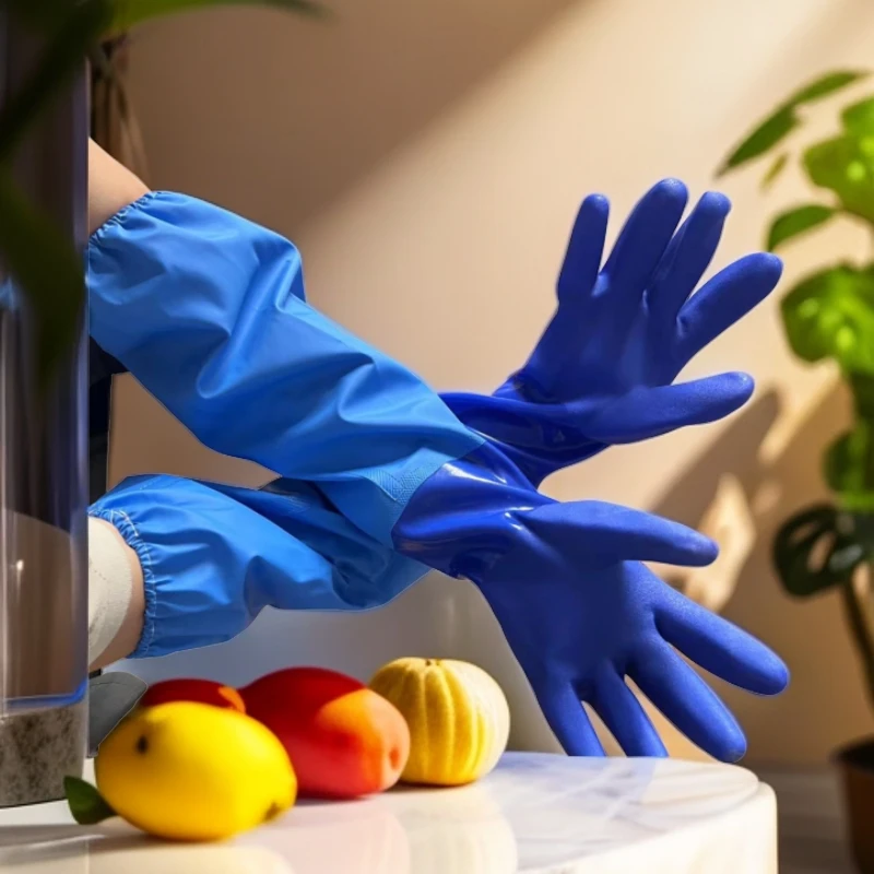 防水专用手套升级款加厚款防水防辣条长款手套放地笼手套