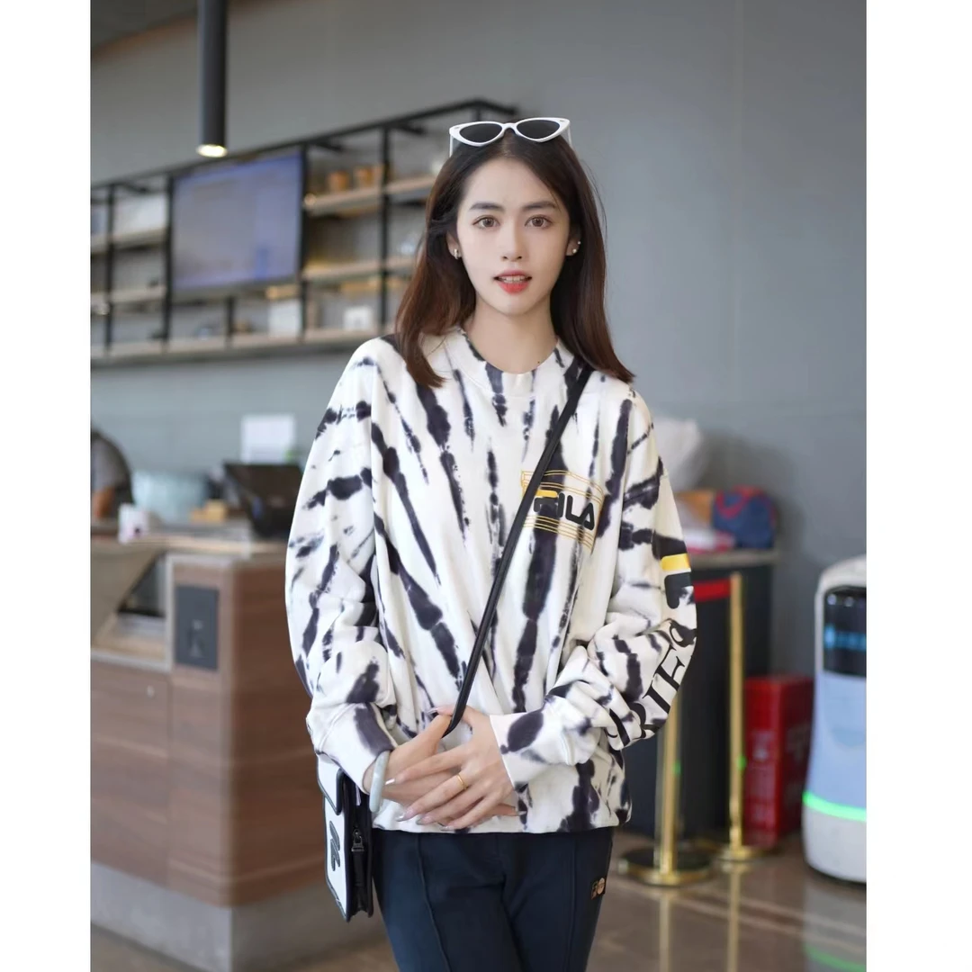 FILA FUSHION斐乐xAries联名扎染情侣卫衣T11U218201