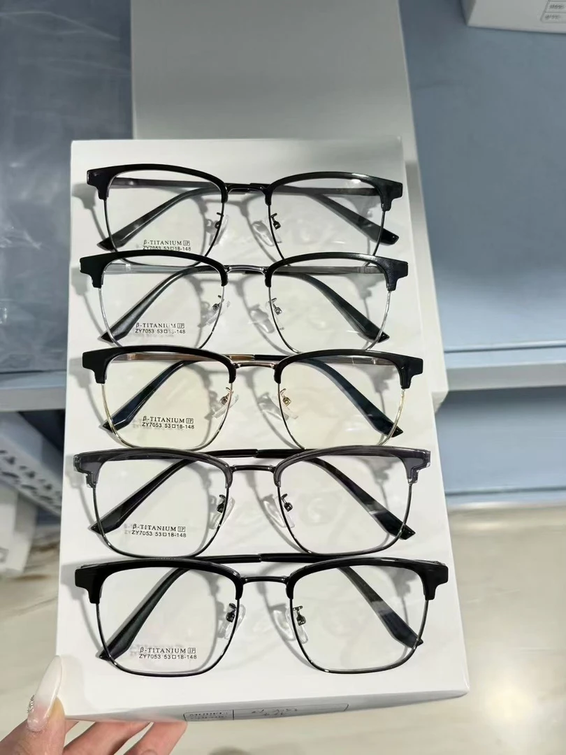 男士商务夹芯眉毛镜框工厂处理3.0吱