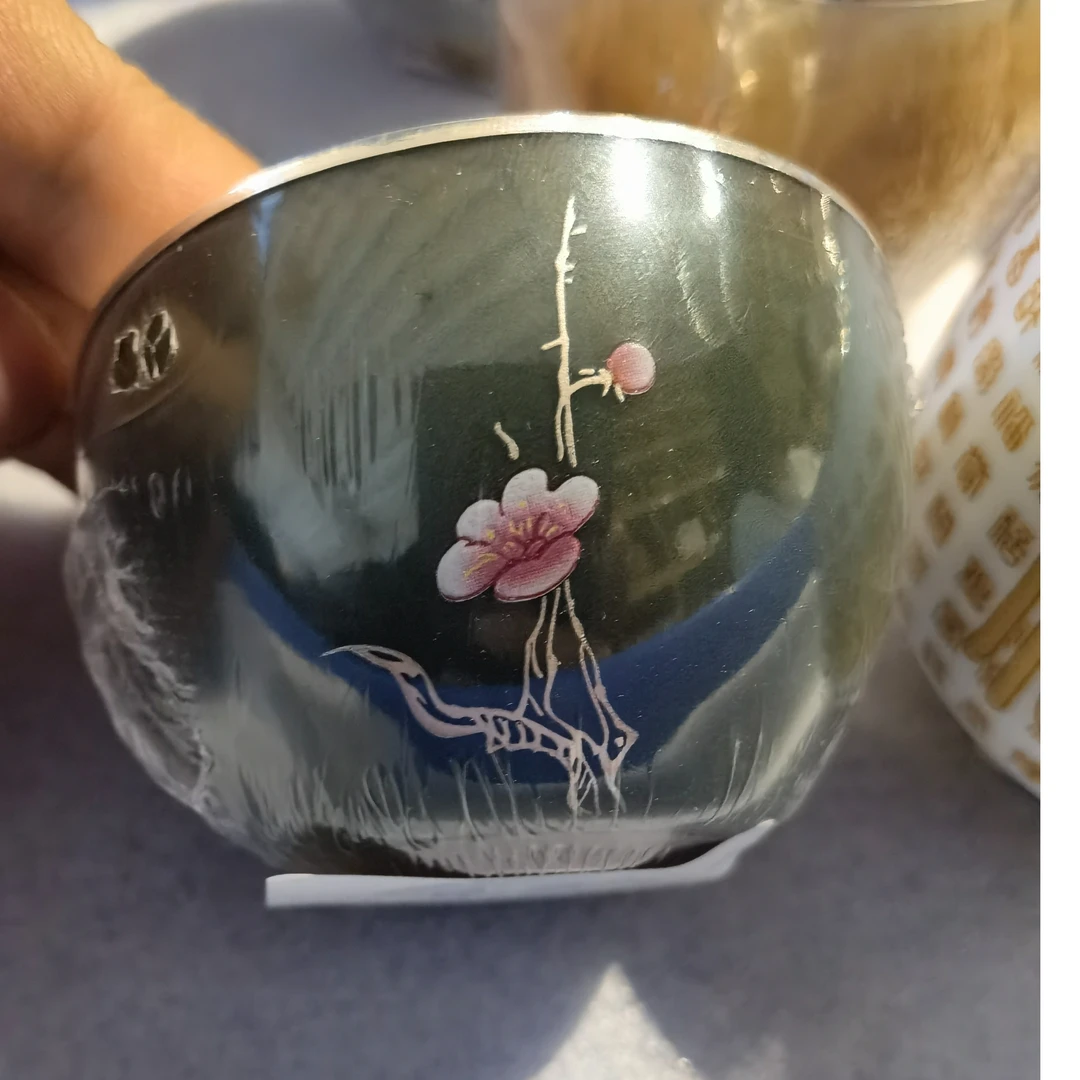 【128福利款 不定期换款】瓷包银杯 999足银内胆高端主人杯