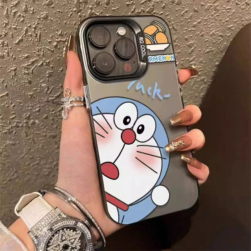 彩银叮当猫适用于苹果16ProMax手机壳15Pro苹果iPhone17男14女13P