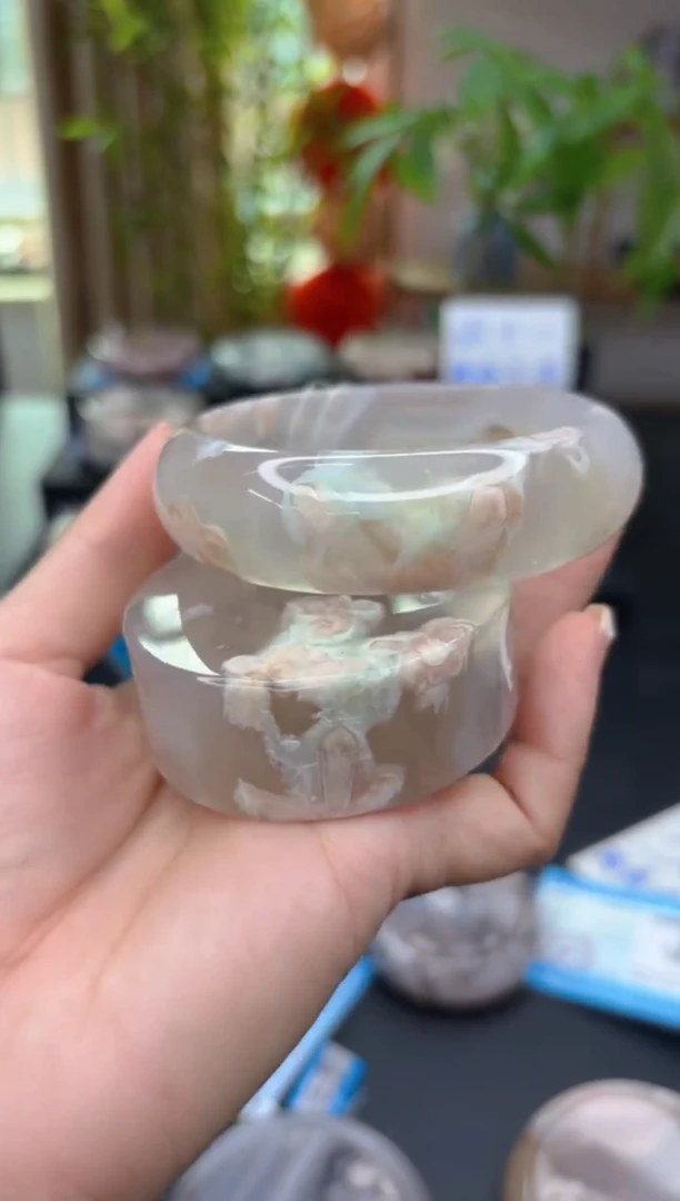 【闪购商品】石英质玉手镯未镶嵌A477(60圈赠送镯心)