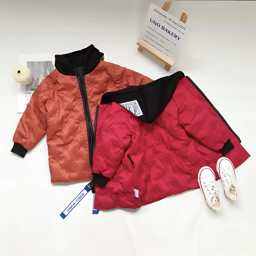 N3813儿童韩版秋冬通用洋气百搭时尚宝宝连帽棉服wt9732