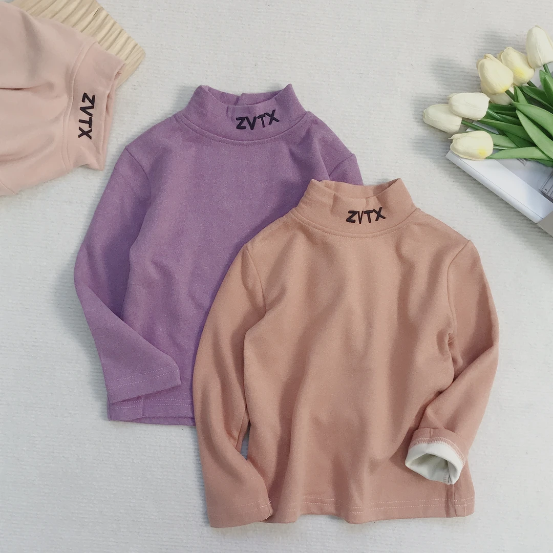 N3091儿童秋冬韩版百搭时尚休闲宝宝洋气德绒套头长袖打底衫6605