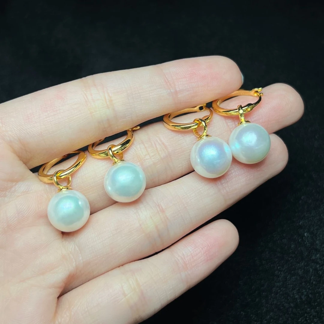 【云上叙】V30039-P-S925银珍珠耳环-多样性发一件-10mm（商城）