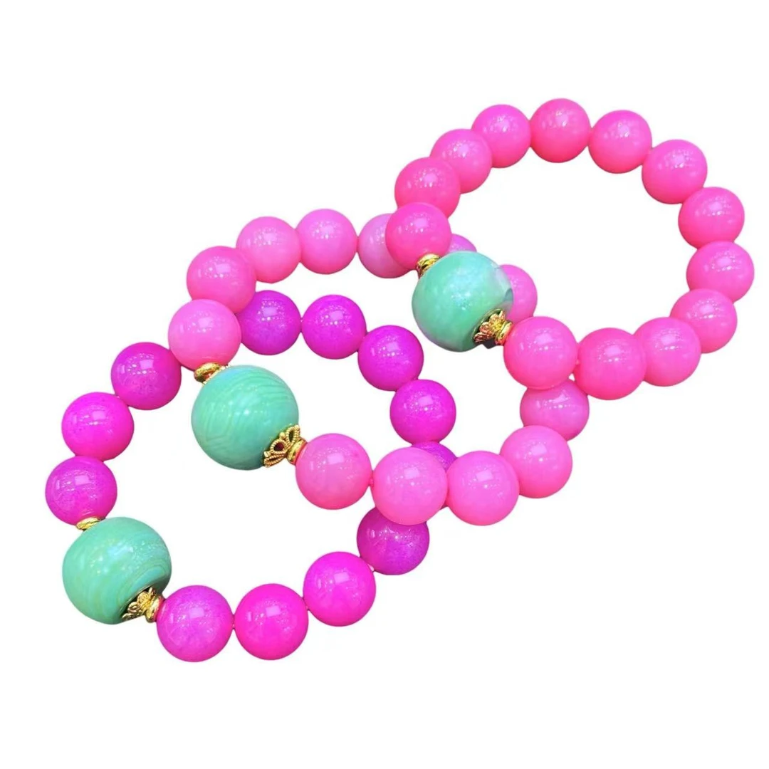 樱花粉舒俱玛瑙手串(多样性只发一件) A28-30