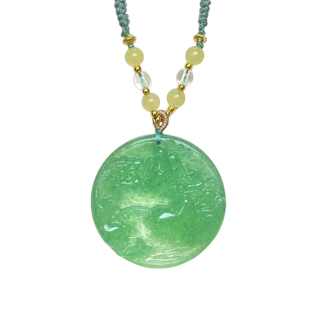 绿草莓晶挂件（赠绳） E02-10