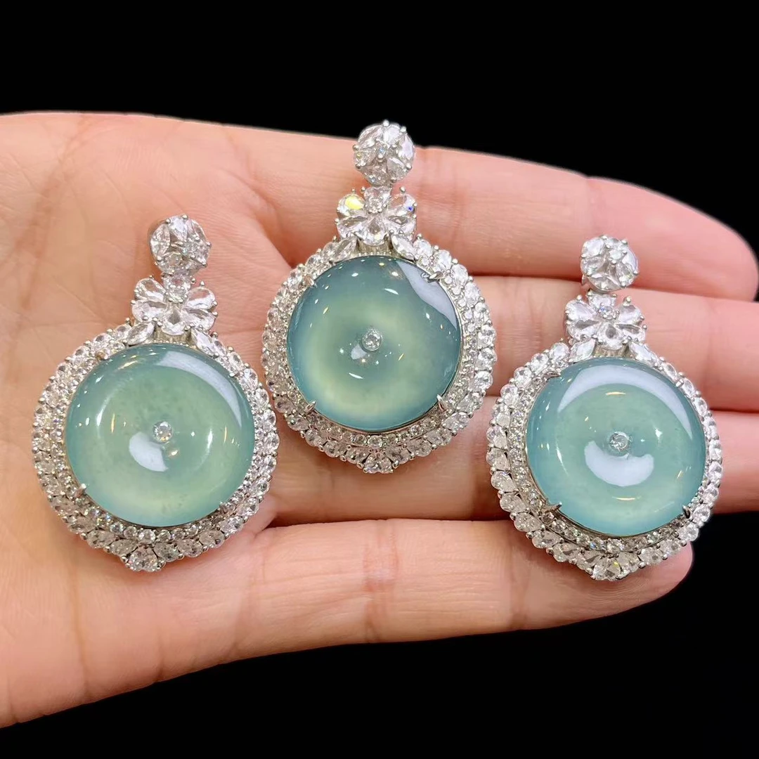 S925银翡翠吊坠（赠C15-17/多样性发货只发一件） F620