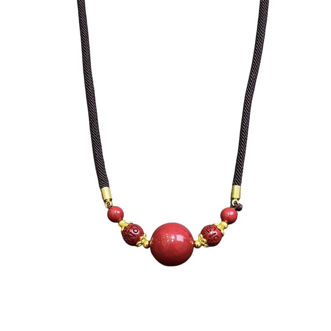 辰砂朱砂DIY项链 H05-72