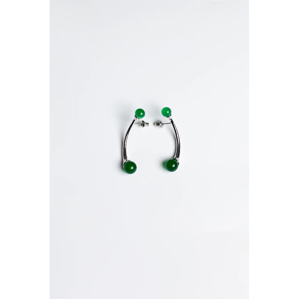 合金耳饰 LIURUONAN 24JJ 绿色精致简约耳钉