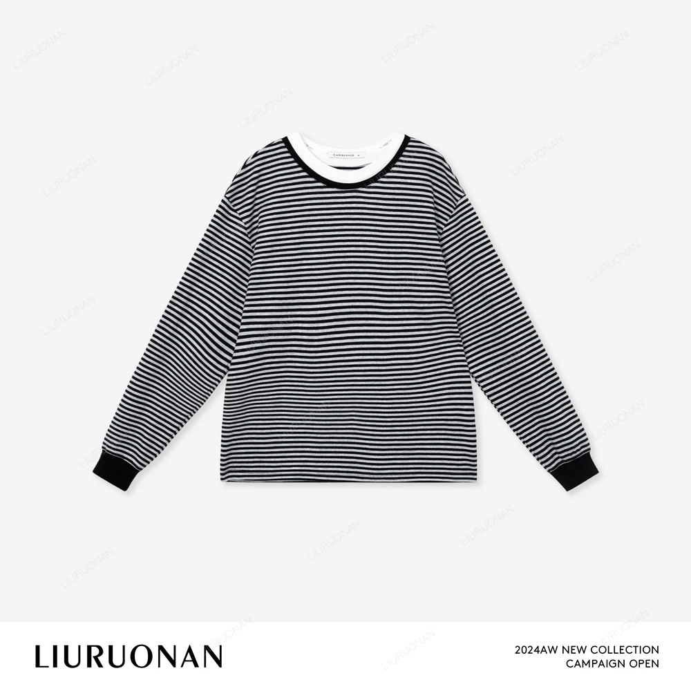 LIURUONAN 24AW【TOMBOY海魂衫】2024秋冬条纹长袖T恤百搭显瘦新款