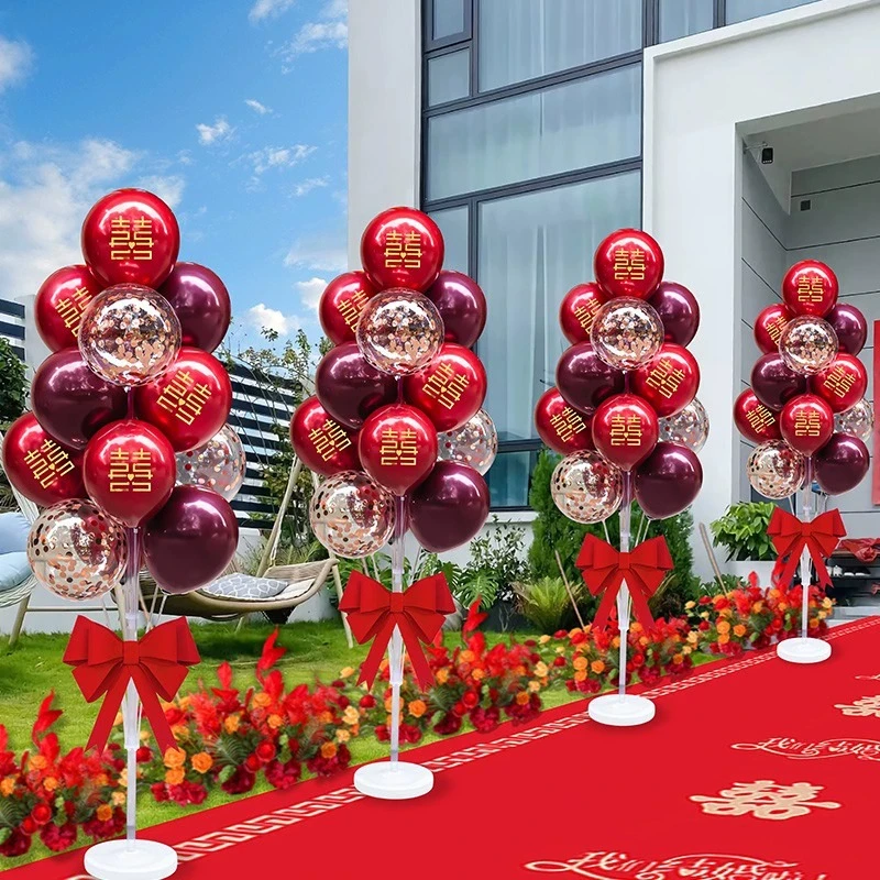 婚房装饰地飘气球路引室外农村婚礼外景布置订婚场景婚庆用品大全