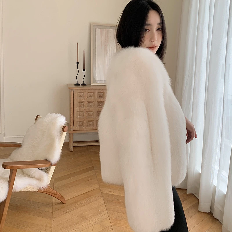 UPFURS整皮狐狸毛皮草外套女短款轻奢名媛秋冬新款2025韩版2115