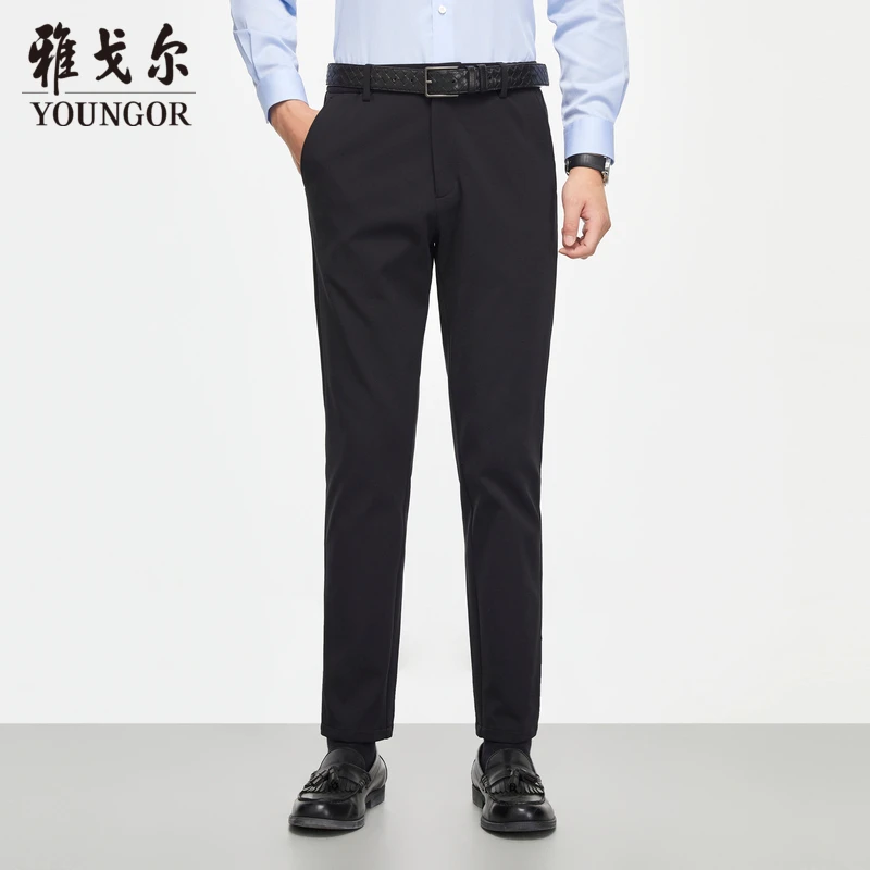 【新商务】雅戈尔男士休闲裤高弹力官方商务松紧腰大码裤男339961