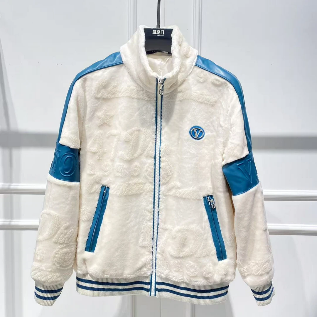 VENATENO2024秋冬新款男士时尚百搭设计师款羊剪毛外套