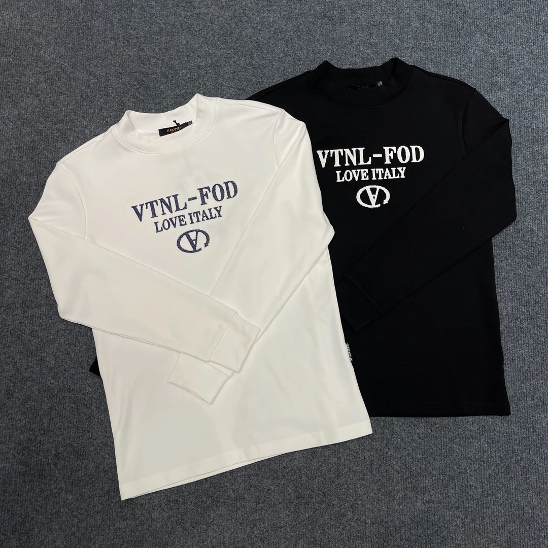 【凯旋门男装】欧货时尚新款秋冬净版字母图案男长袖休闲保暖打底衫