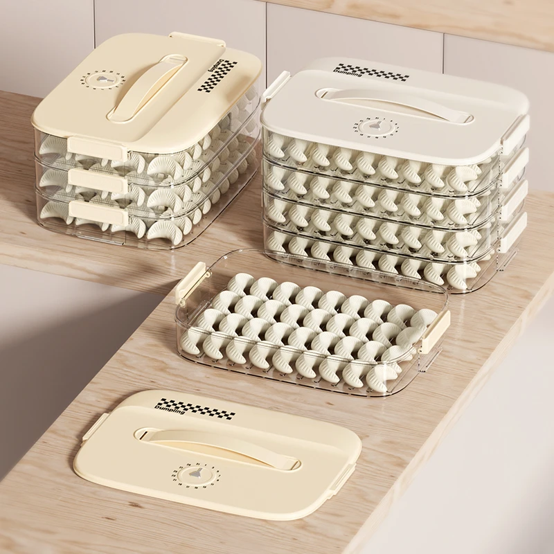 DIGODIGO饺子盒冷冻盒多层保鲜盒冰箱饺子收纳盒密封冰箱收纳盒