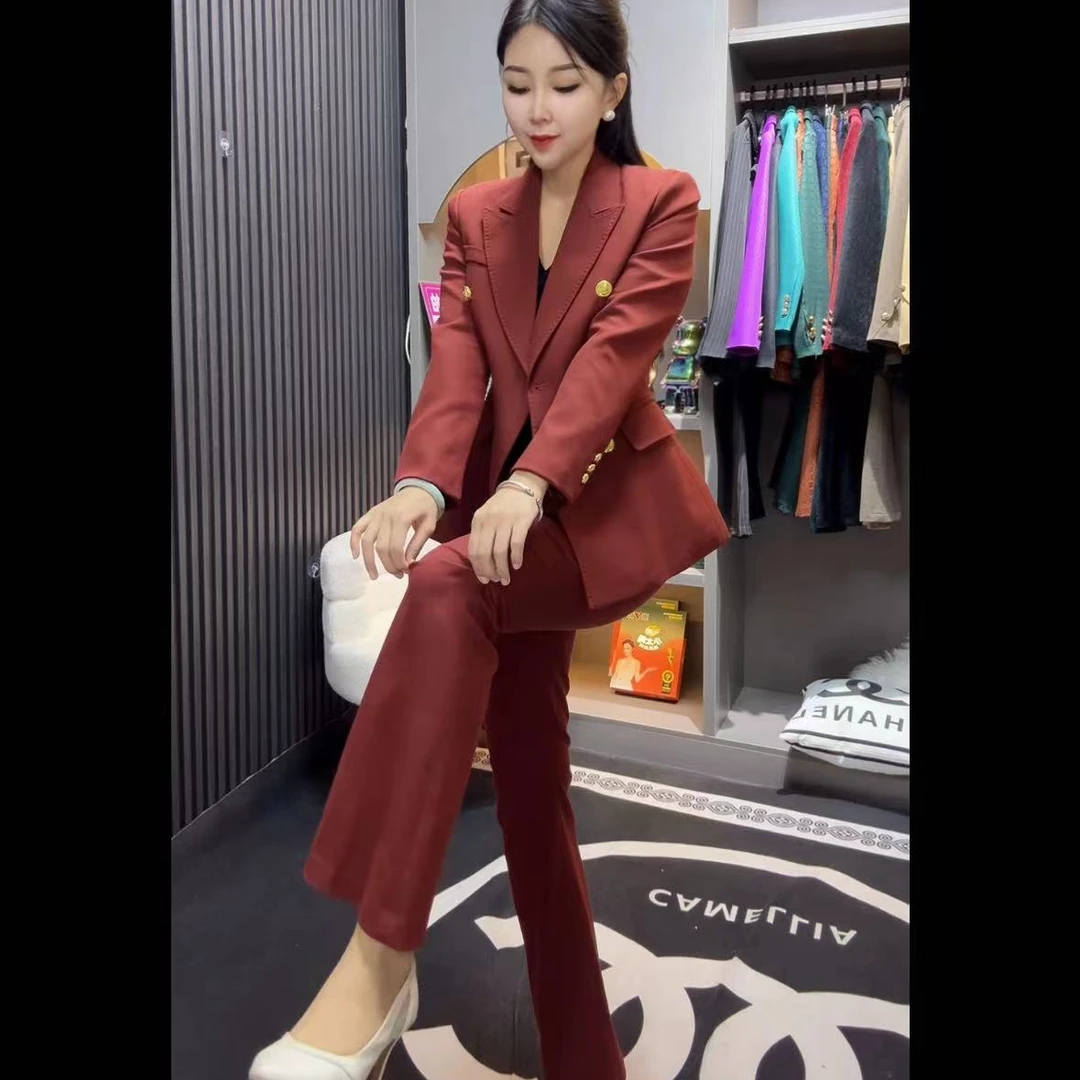 8156款上衣裤子版套装网红气质时尚女装网红百搭韩版西装女士修身