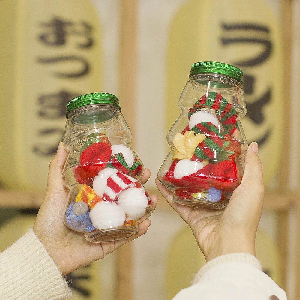 【圣诞好礼】圣诞节圣诞雪人杯圣诞树可食用一次性透明加厚奶茶杯