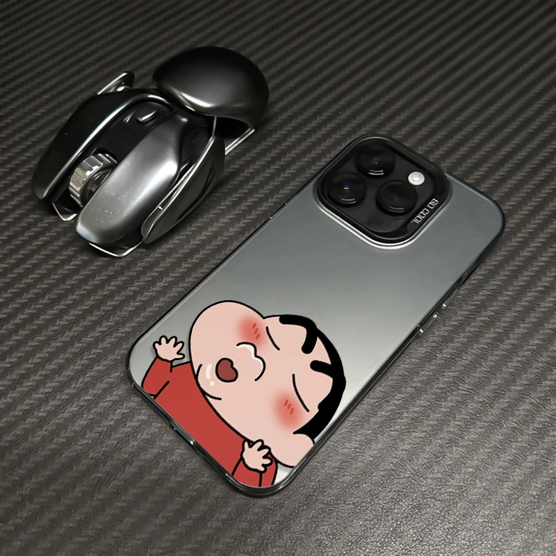 亲嘴小新苹果15高级感iPhone13新12ProMax防摔14Pro卡通手机壳ins