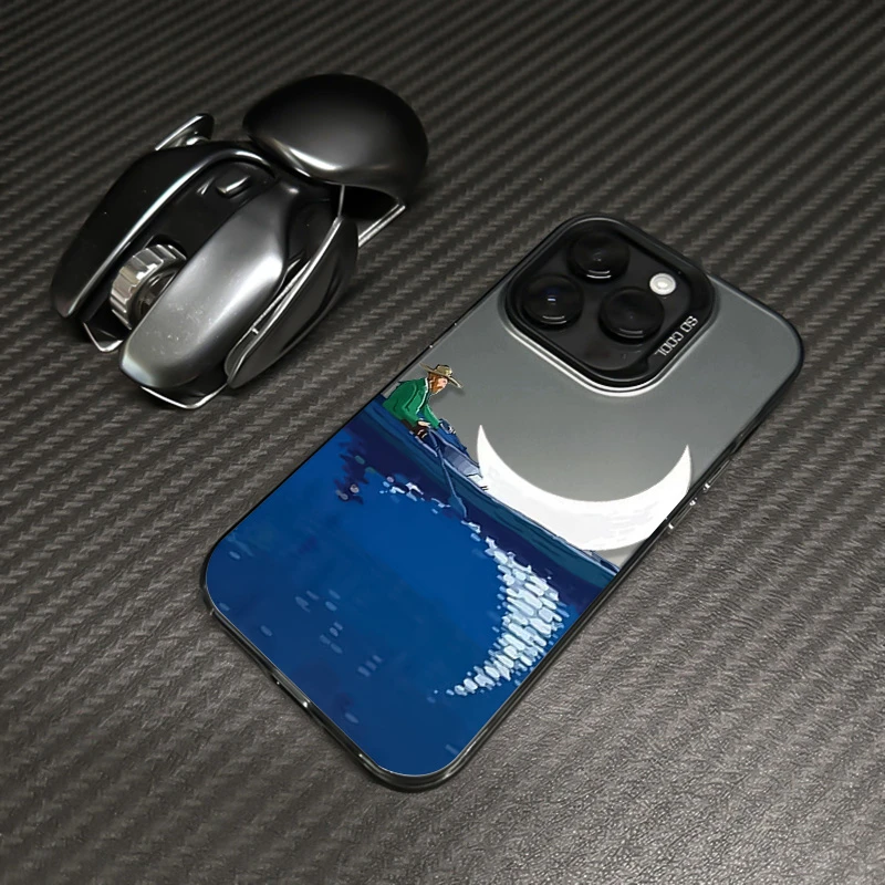 梵高划船苹果15promax手机壳iPhone14/13/12高级感14pro网红11/xs