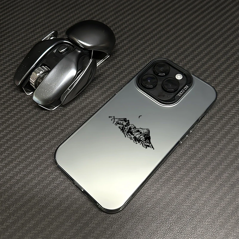 简约山脉苹果14pro手机壳iphone13promax高级感15/12/11磨砂xs/xr