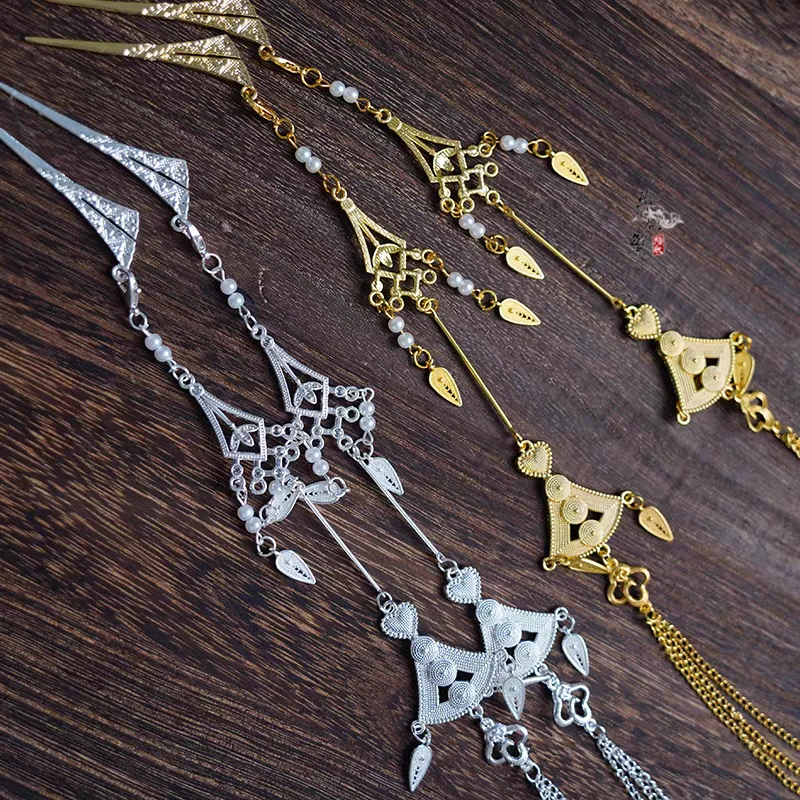 汉服配饰唐风异域苗疆风发簪配饰氛围感战国袍古风头饰古风发饰