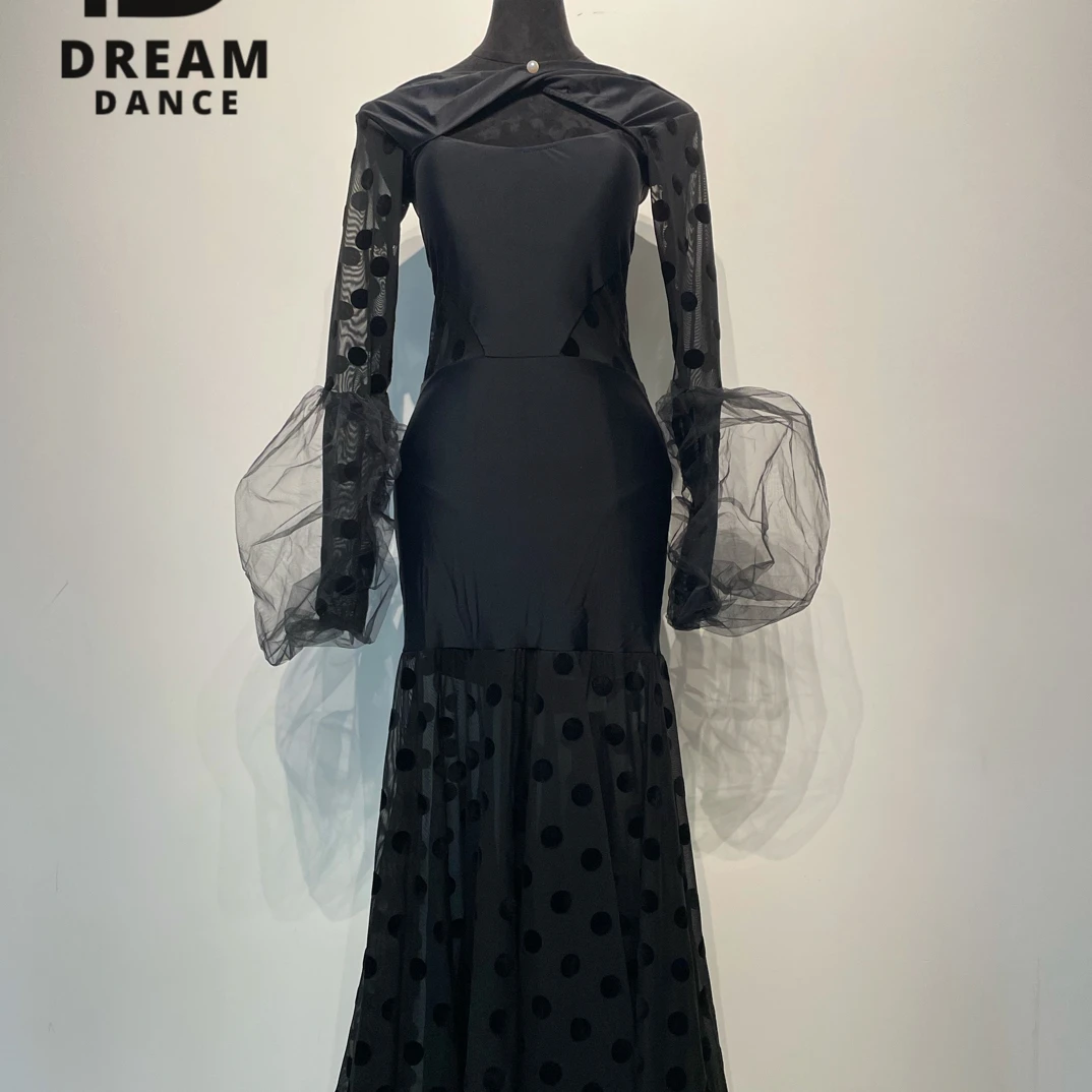 #DMDESIGN国标舞服|波点修身连衣裙