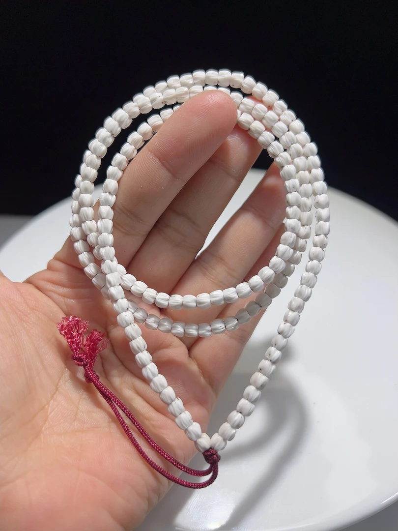 【原生态】找星星4×5星月菩提，手工百香拉丝，海南毛感料原脂白。