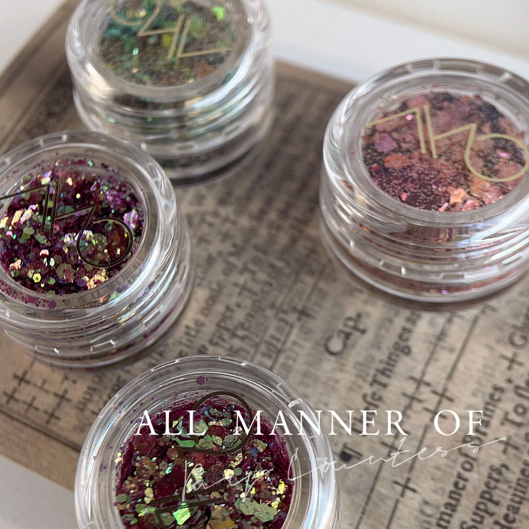 AMO闪粉美甲亮片爆闪流行色随机素材