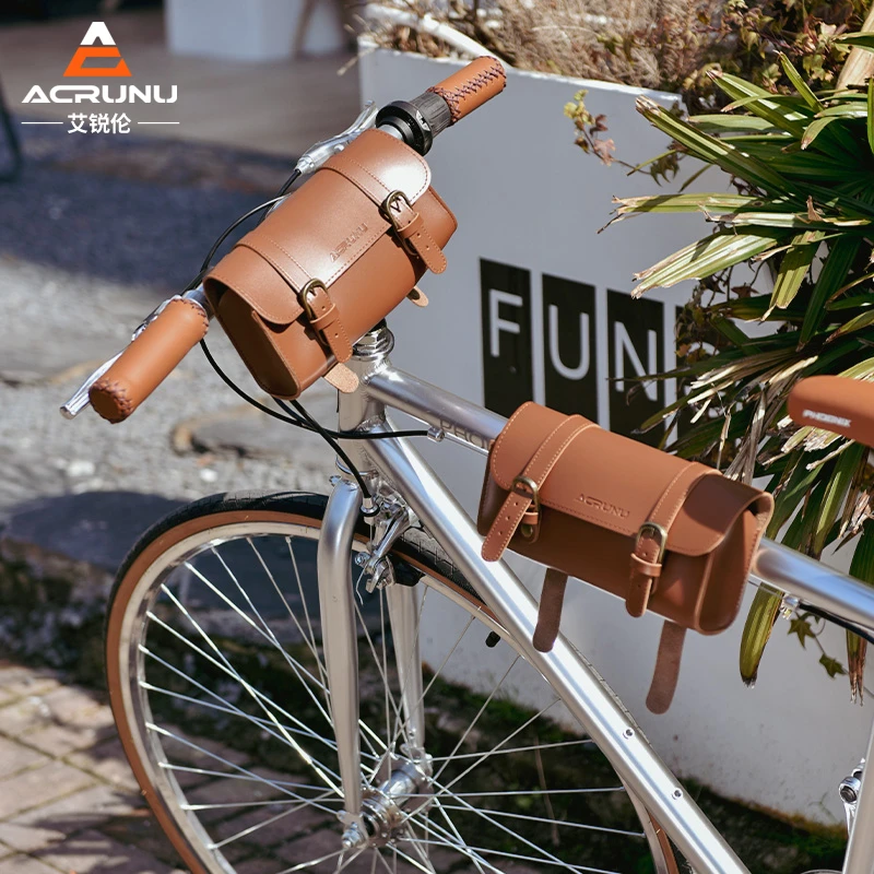 艾锐伦复古车头包时尚休闲储物包挂包自行车电动车前粱包防水挂包