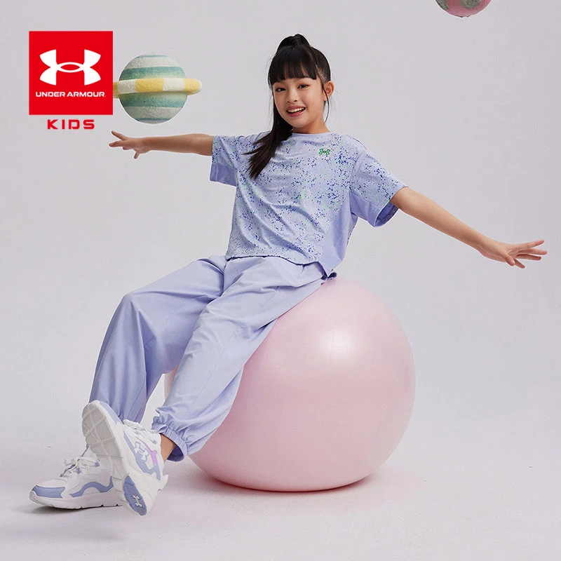 安德玛儿童风感波粒灯笼裤宽松休闲裤242209091DB