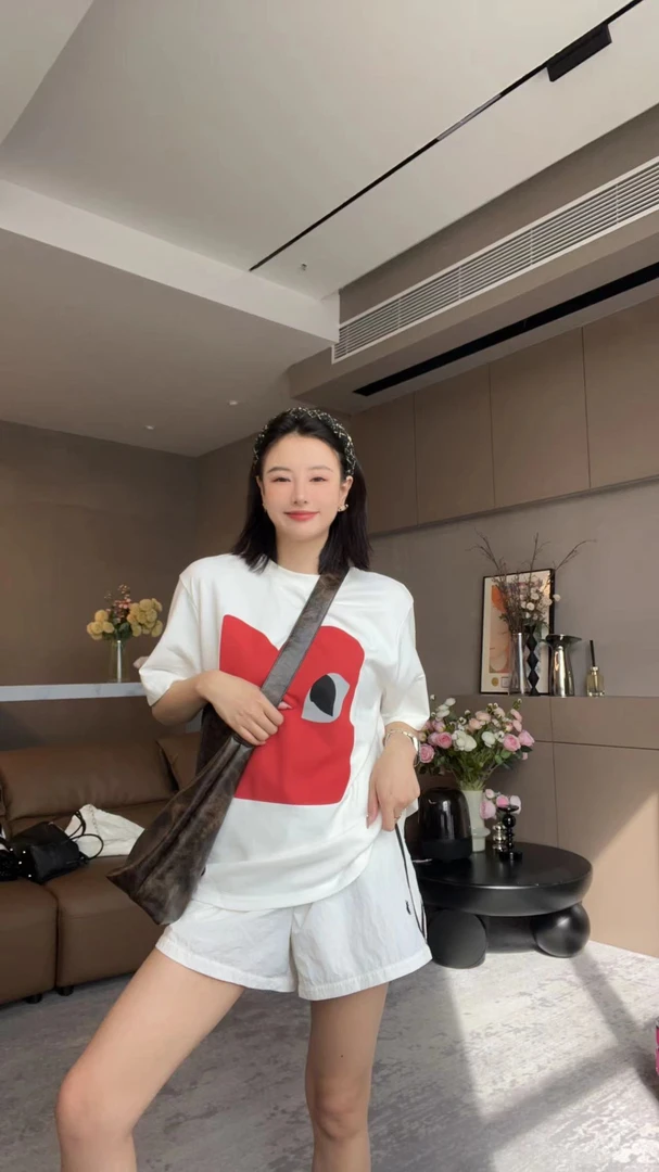 ANNI · Ani-A498宽松休闲百搭动漫图案圆领短袖T恤