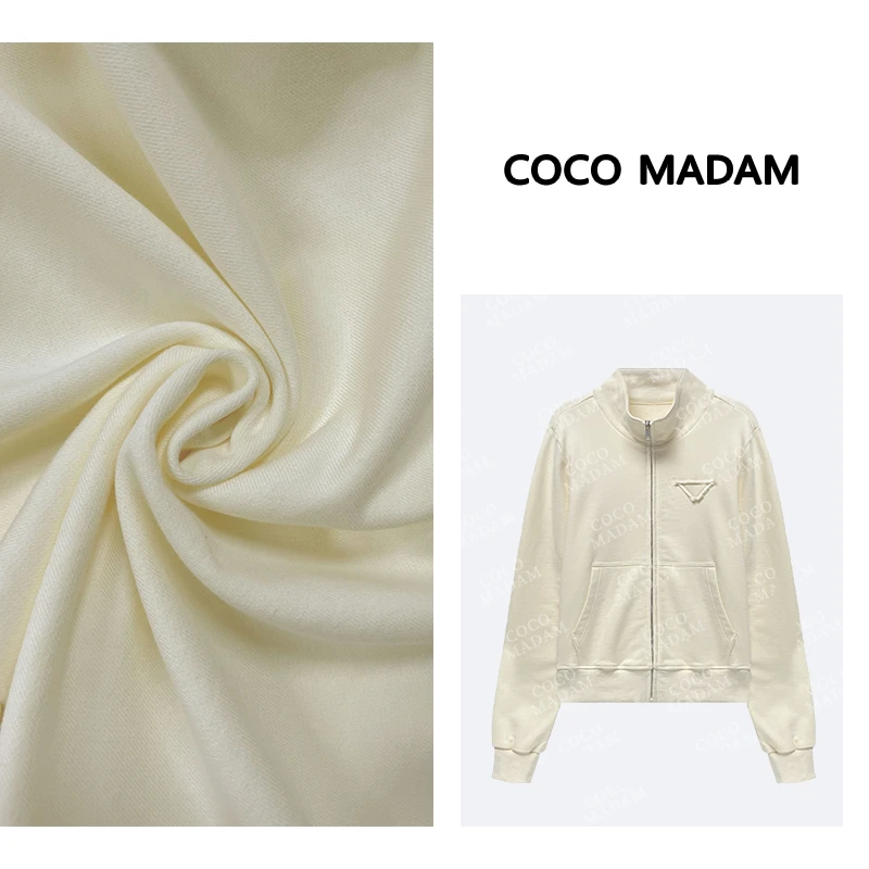 ANNI · Ani-A803 新款纯色拉链立领长袖上衣时尚宽松休闲外套女