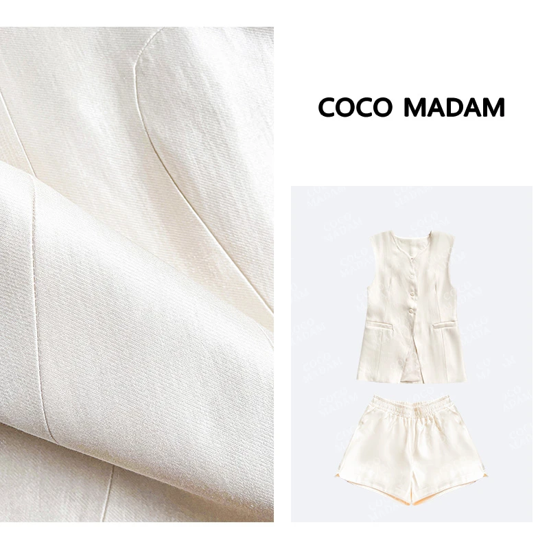 ANNI · Ani-A917 气质时尚设计师无袖马甲高腰显瘦短裤女套装秋新