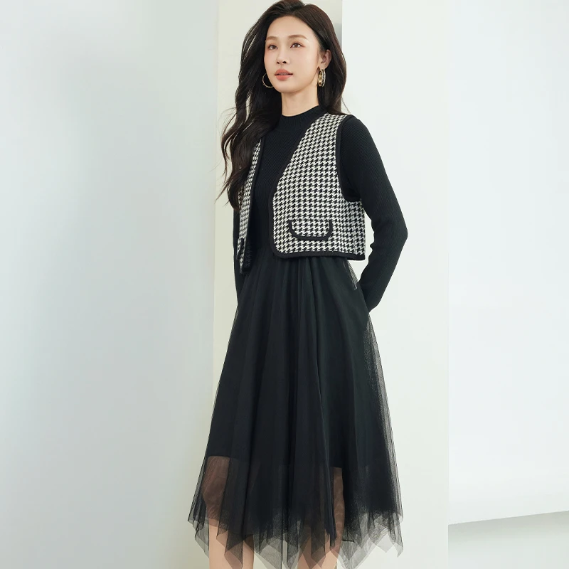 【达人专属】佳人苑连衣裙冬季新款J349008