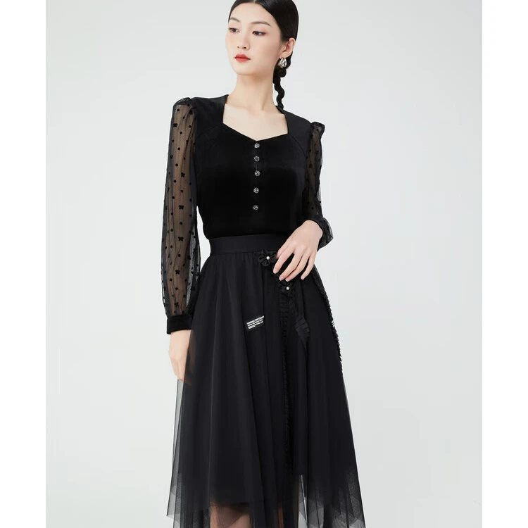 【竺姐】佳人苑半身裙女2024年春季新款J316010