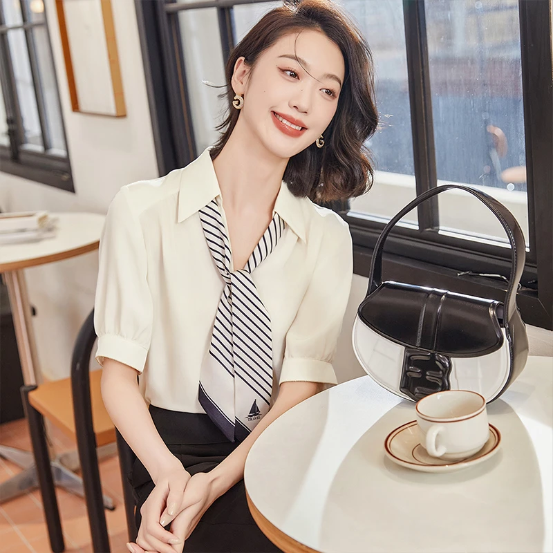 佳人苑雪纺衫女2024年夏季新款J322010