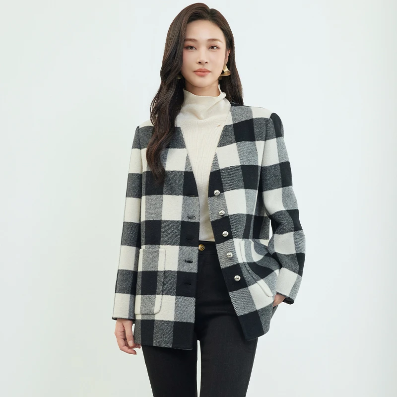 【竺姐】佳人毛呢外套女冬季新款J34N429