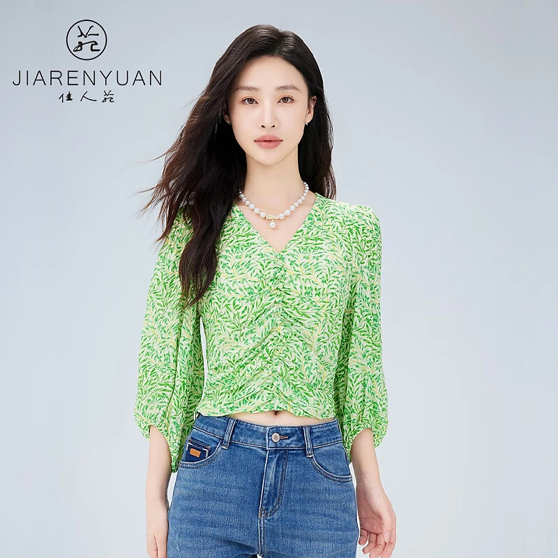 【达人专属】佳人苑雪纺衫女新款J332060