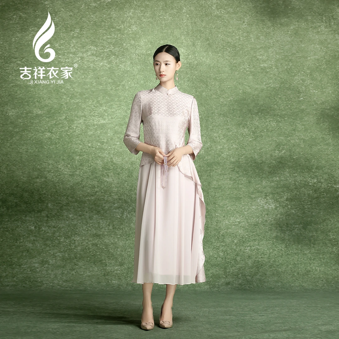 JIXIANGYIJIA/吉祥衣家樱花红陌上(连衣裙)942236968