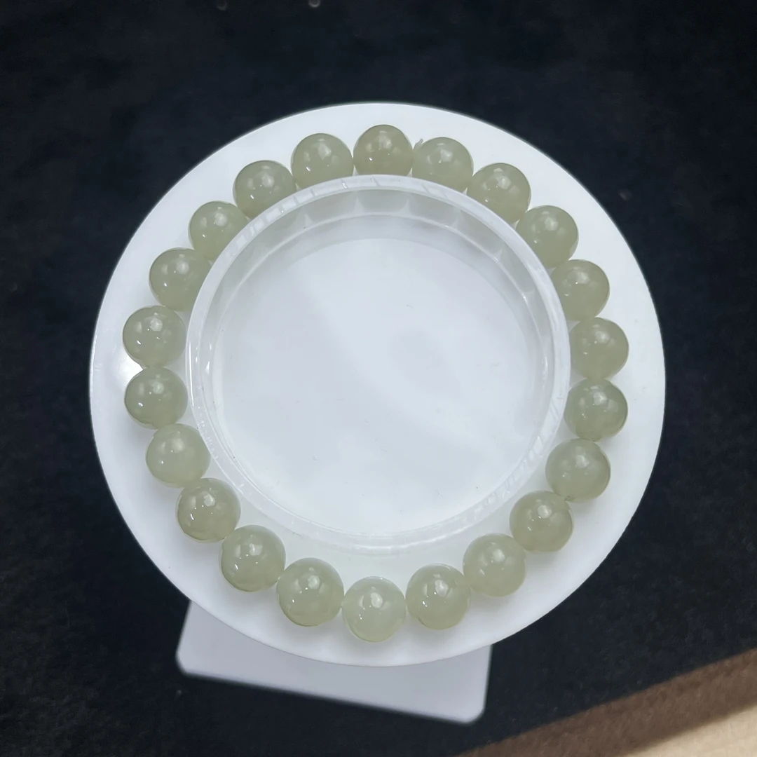 【蒂美拉珠宝011】和田玉手串8-11mm晴水青白玉（多样性发货）