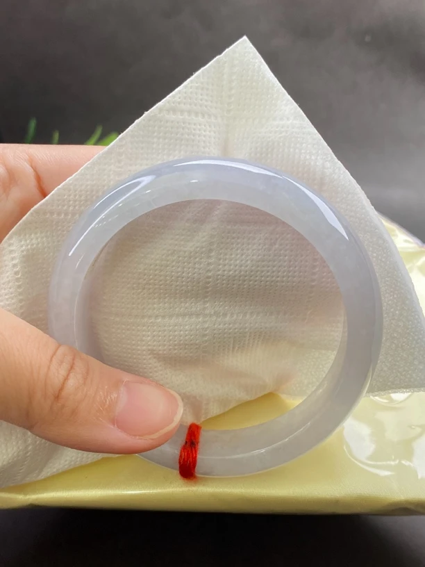 缅甸a货翡翠手镯冰紫57.4圈