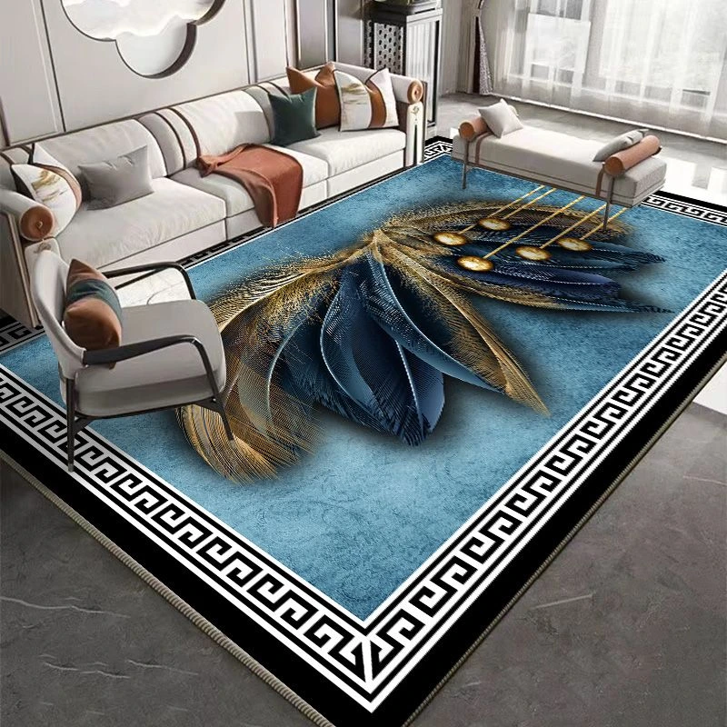 新款中式客厅沙发茶几地毯大面积卧室床边毯加厚防滑地毯可定制