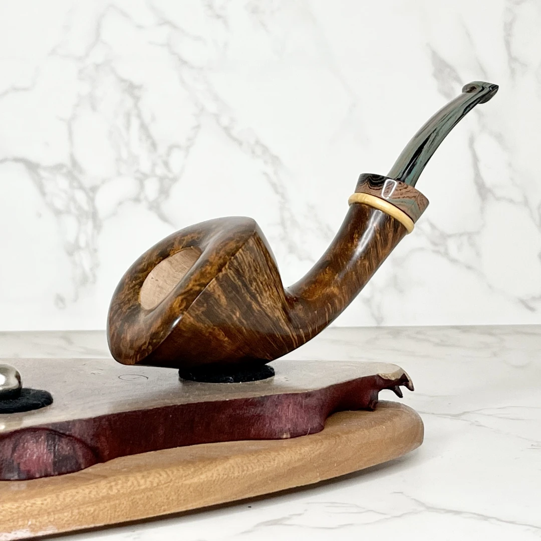 俄罗斯Kharitonov哈利托诺夫“个性花朵斗型”石楠木手工斗