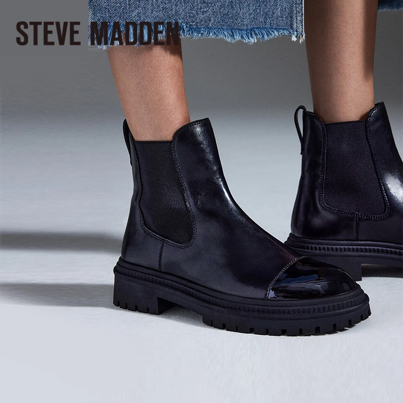 Steve Madden/思美登秋季新款时尚切尔西短筒女靴 MAYSLIE