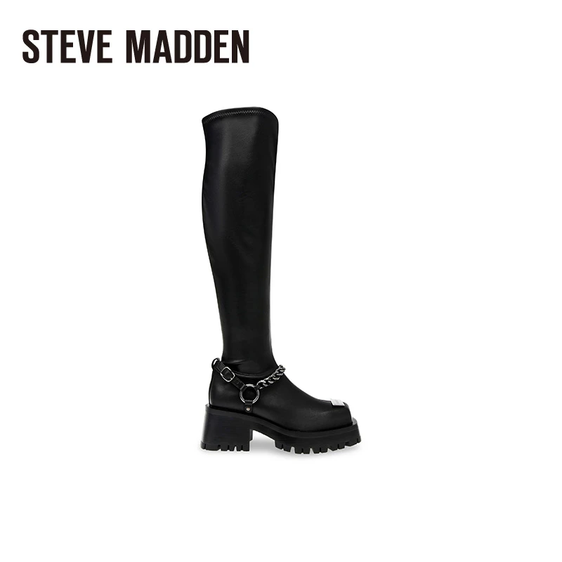 Steve Madden/思美登秋冬新款粗跟方头长靴过膝靴 STOMPYARD